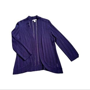 Soft navy open cardigan